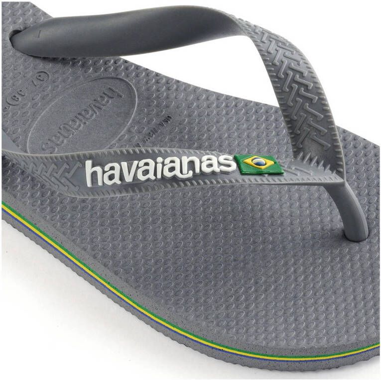 Havaianas Brasil Logo teenslippers grijs