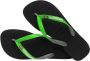 Havaianas BRASIL MIX Zwart Groen Unisex Slippers - Thumbnail 3