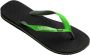 Havaianas BRASIL MIX Zwart Groen Unisex Slippers - Thumbnail 4