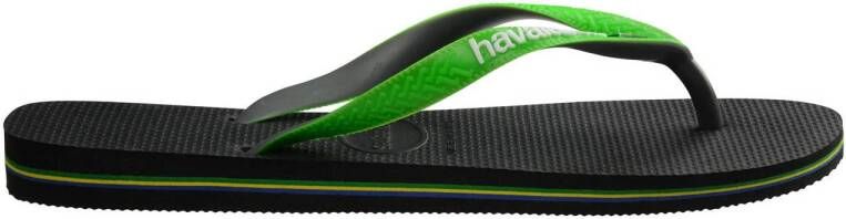 Havaianas Brasil teenslippers groen zwart