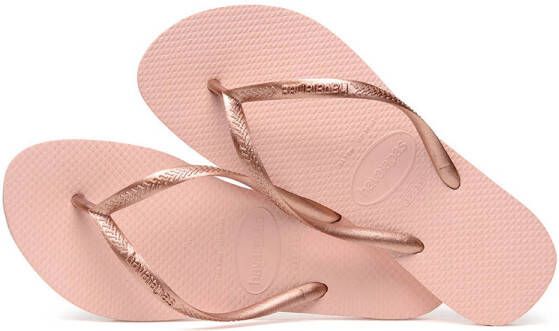 Havaianas Slim teenslippers roségoud