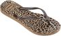 Havaianas Slim Animals teenslippers met panterprint bruin - Thumbnail 5