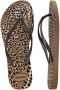 Havaianas Slim Animals teenslippers met panterprint bruin - Thumbnail 6