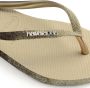 Havaianas Slim Sparkle II teenslippers met glitters zand Beige Dames Rubber 35 36 - Thumbnail 15