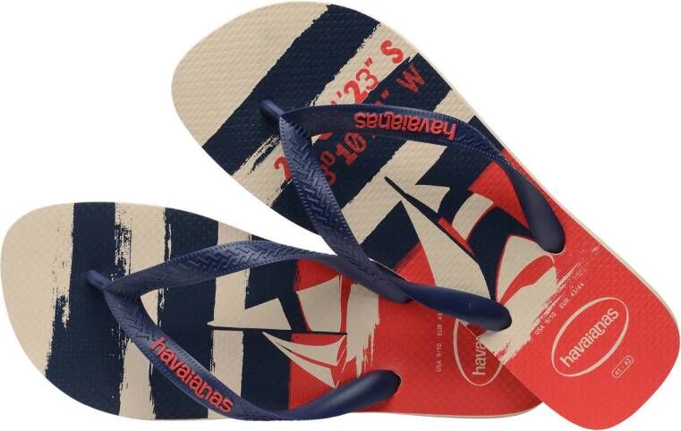 Havaianas teenslippers beige blauw rood