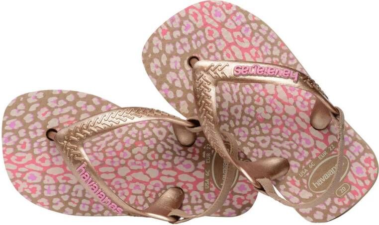 Havaianas teenslippers met hielbandje goud