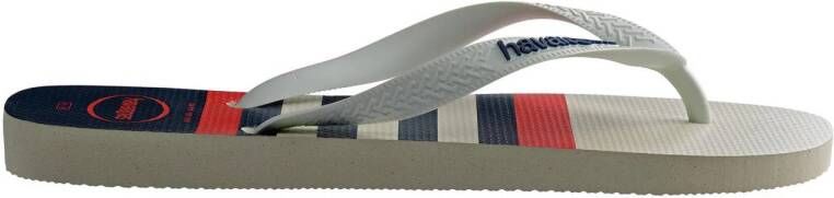 Havaianas teenslippers wit rood donkerblauw