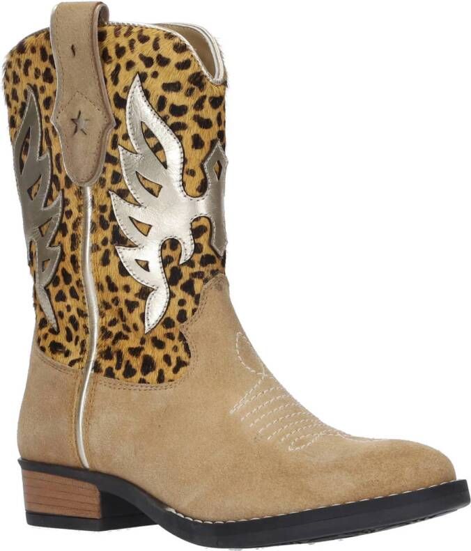 Hip H1700 suède cowboylaarzen beige