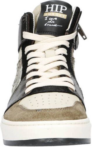 Hip H1765 leren sneakers taupe