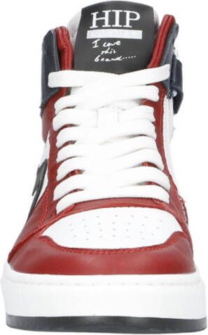 Hip leren sneakers rood