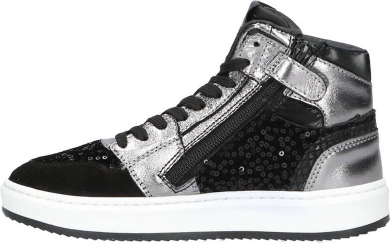 Hip leren sneakers zwart