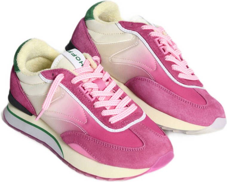 HOFF Art leren sneakers roze