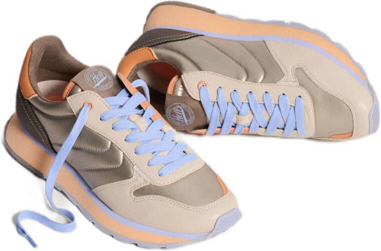 HOFF Track & Field leren sneakers goud beige