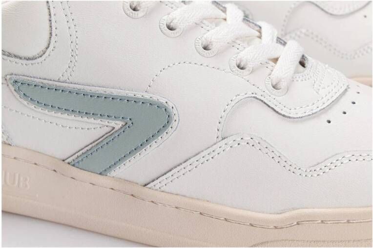 HUB Court leren sneakers wit groen