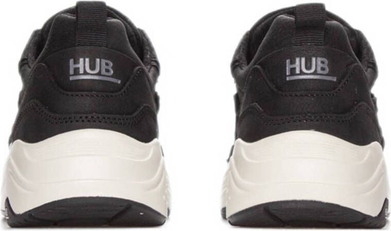 HUB Glide chunky nubuck sneakers zwart