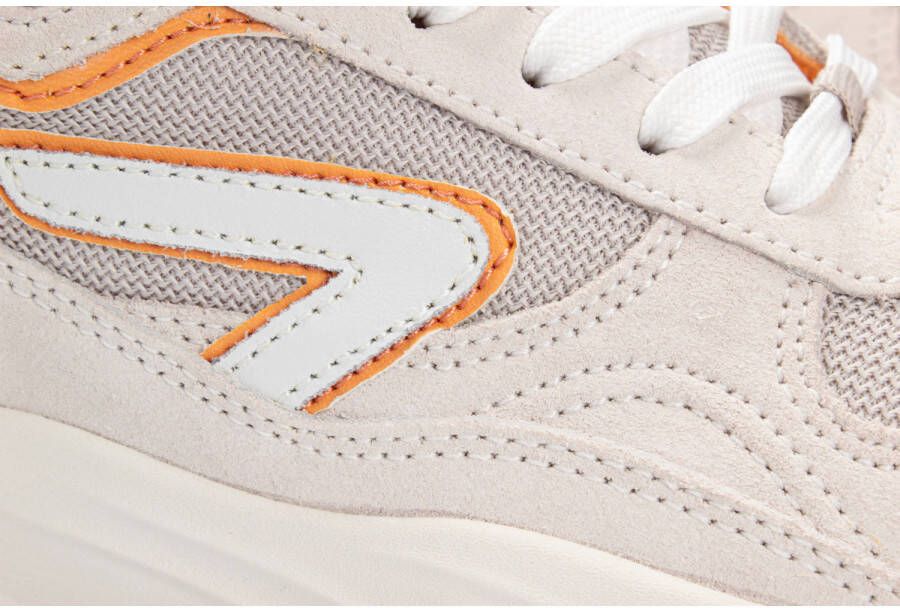 HUB Glide chunky suède sneakers beige oranje