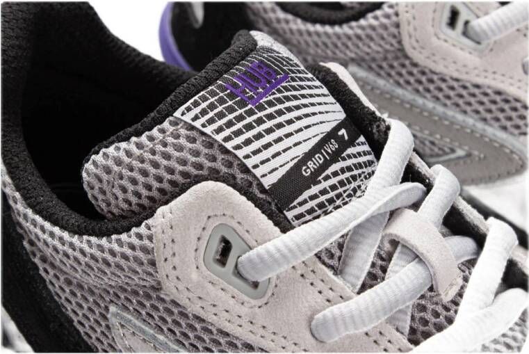 HUB Grid S48 suède sneakers grijs zwart