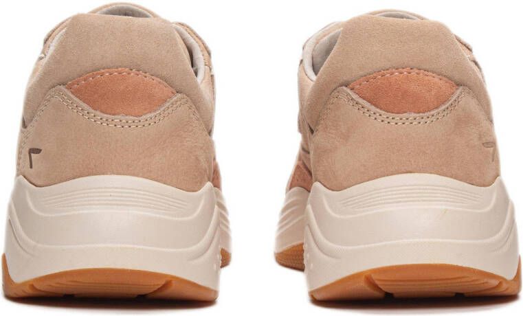 HUB leren sneakers beige