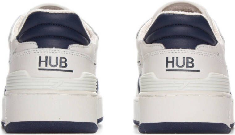 HUB Smash leren sneakers wit donkerblauw