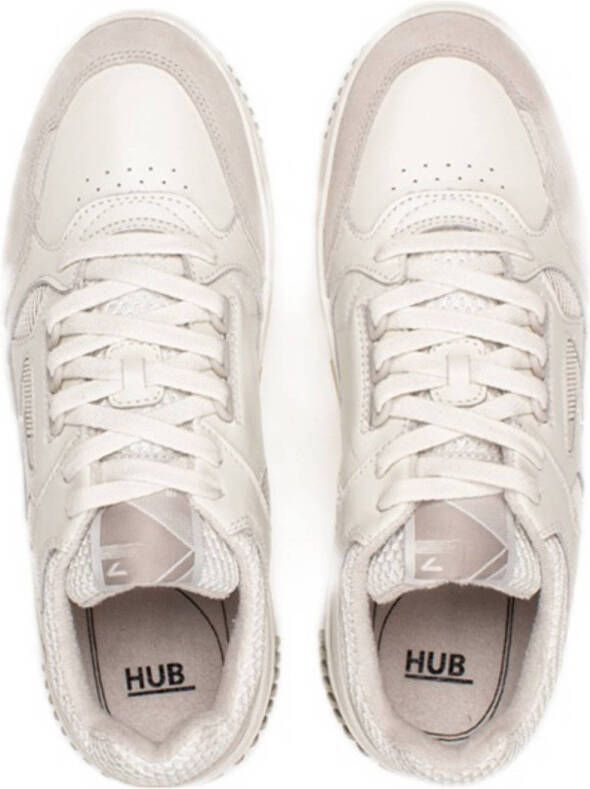 HUB Thrill leren sneakers wit beige