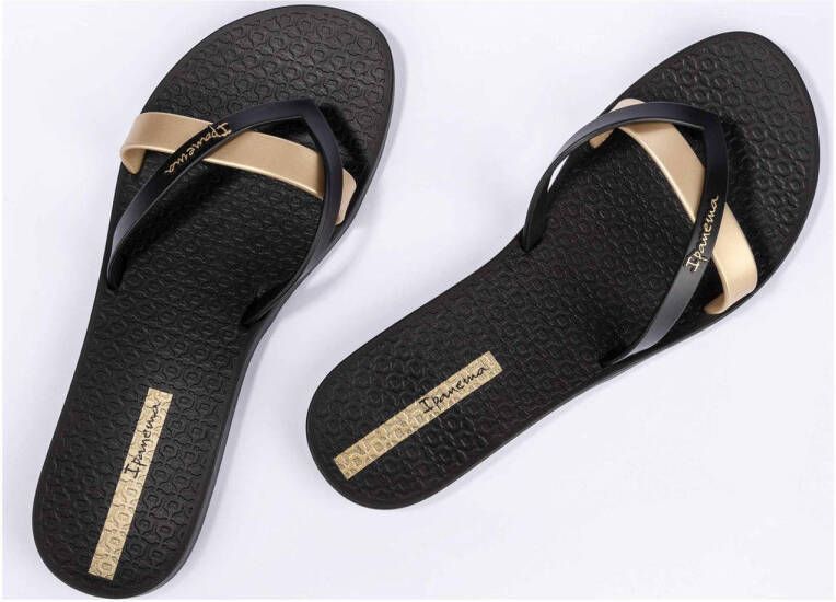 Ipanema Kirey teenslippers zwart goud