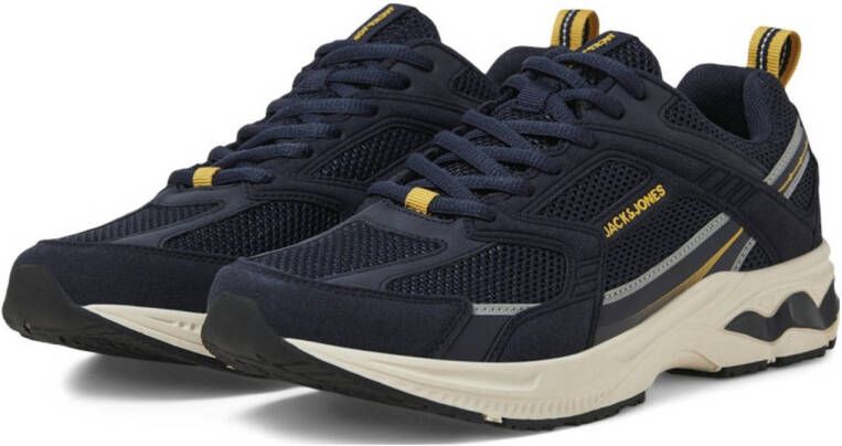 JACK & JONES suède sneakers donkerblauw