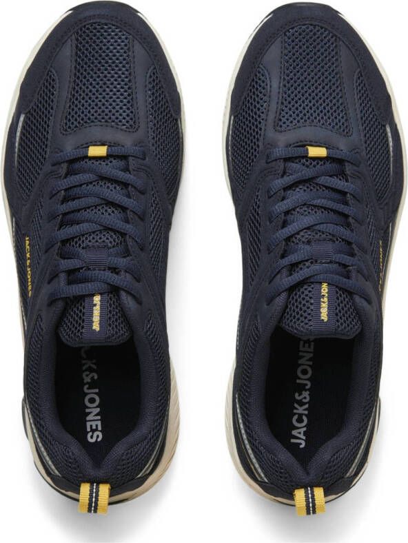 JACK & JONES suède sneakers donkerblauw