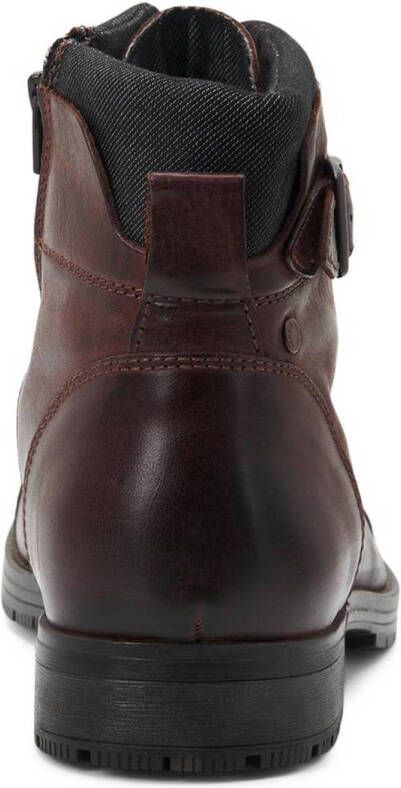 JACK & JONES JFWALBANY leren veterboots bruin