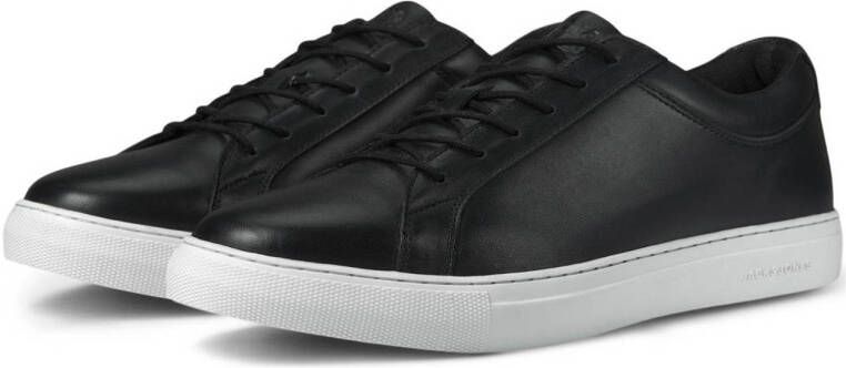 JACK & JONES JFWGALAXY leren sneakers zwart