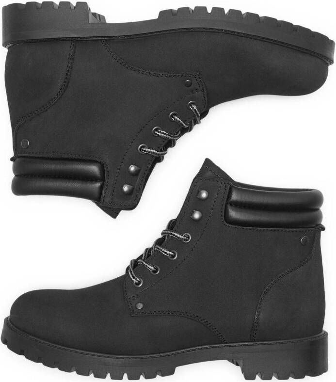 JACK & JONES JFWSTOKE nubuck veterboots antraciet