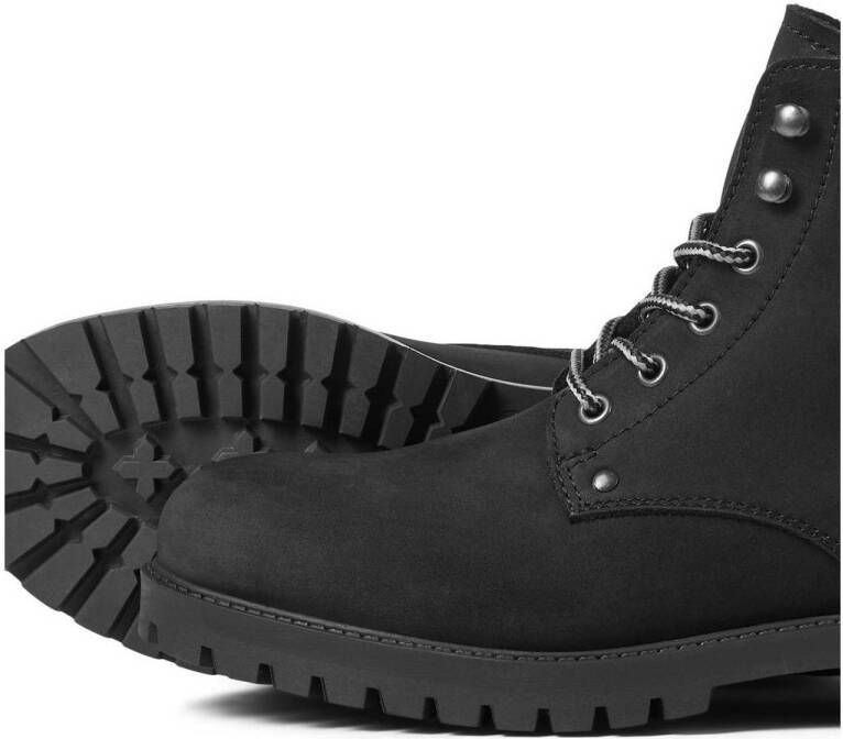 JACK & JONES JFWSTOKE nubuck veterboots antraciet