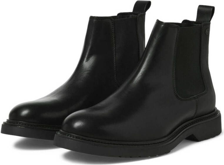 JACK & JONES leren chelsea boots antraciet