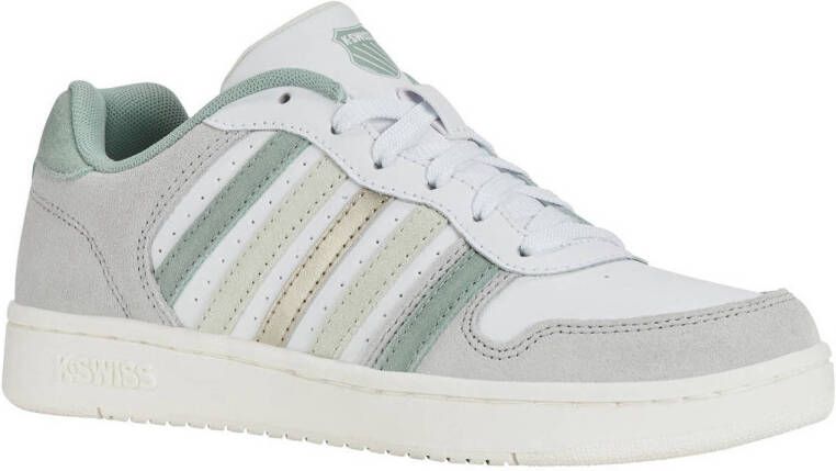 K-Swiss Court Palisander sneakers lichtgrijs lichtgroen wit