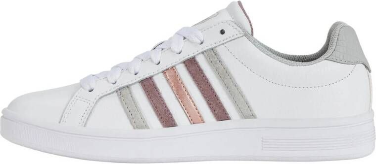 K-Swiss Court Tiebreak sneakers wit lila oudroze