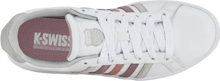 K-Swiss Court Tiebreak sneakers wit lila oudroze