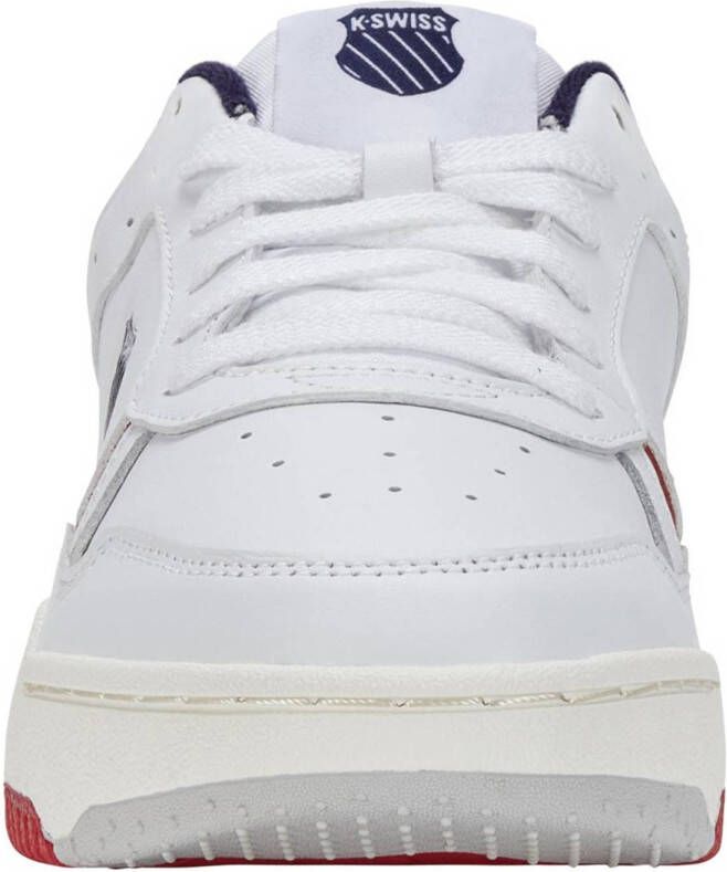 K-Swiss Match Pro leren sneakers wit donkerblauw rood