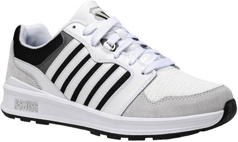 K-Swiss Rival Trainer leren sneakers wit zwart grijs