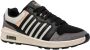 K-Swiss Rival Trainer leren sneakers zwart wit grijs - Thumbnail 2