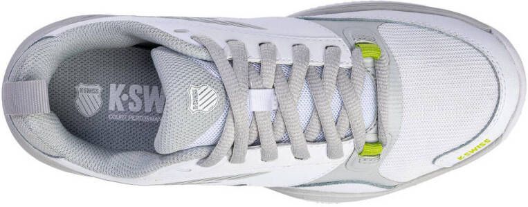 K-Swiss Speedex HB tennisschoenen wit grijs limegroen