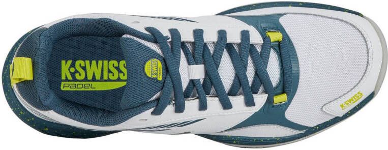 K-Swiss SpeedEx Padel padelschoenen wit petrol limegroen