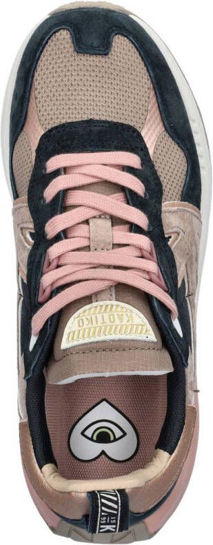 Kaotiko Detroit Faded chunky leren sneakers antraciet