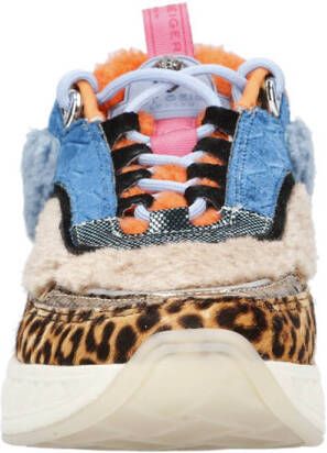 Kurt Geiger Kensington chunky teddy sneakers beige blauw