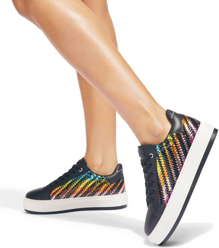 Kurt Geiger Laney leren sneakers zwart multi