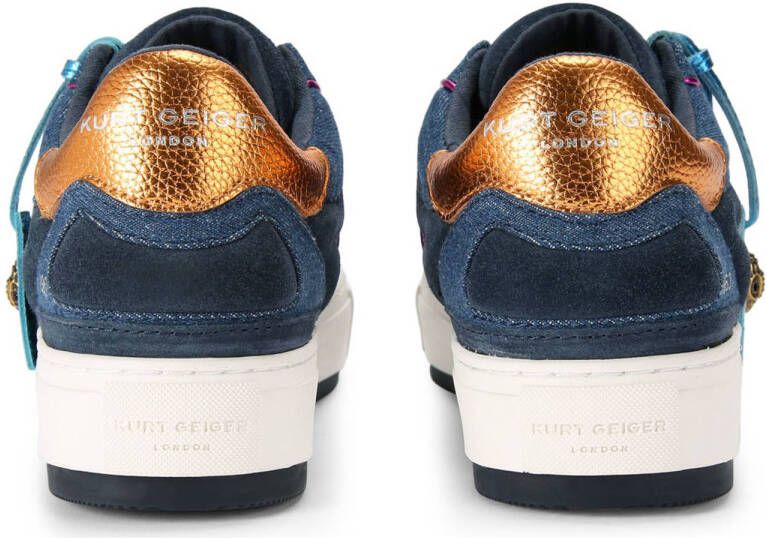 Kurt Geiger Southbank leren sneakers denimblauw