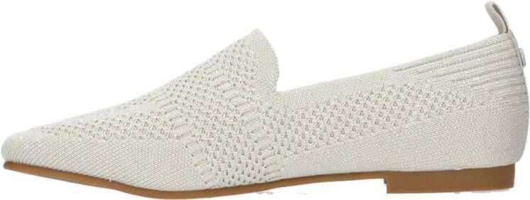 La Strada knitted loafers beige zilver