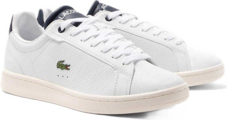 Lacoste Carnaby Pro leren sneakers wit donkerblauw