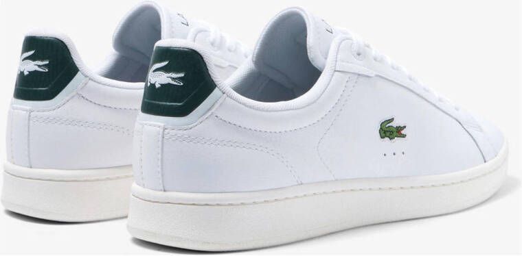 Lacoste Carnaby Pro leren sneakers wit donkergroen