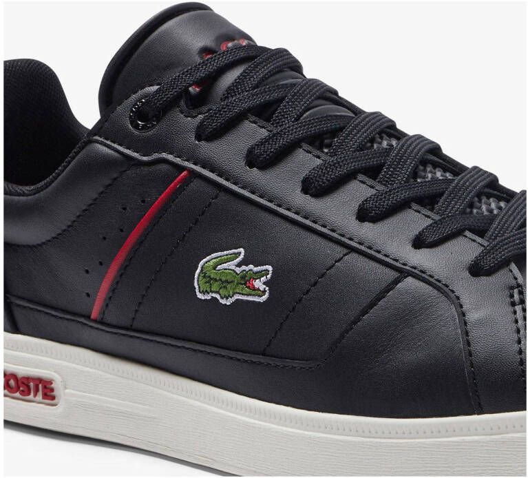 Lacoste Europa Pro leren sneakers zwart rood