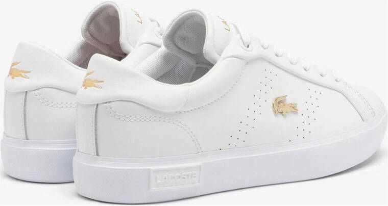 Lacoste T-Clip 2.0 leren sneakers wit goud