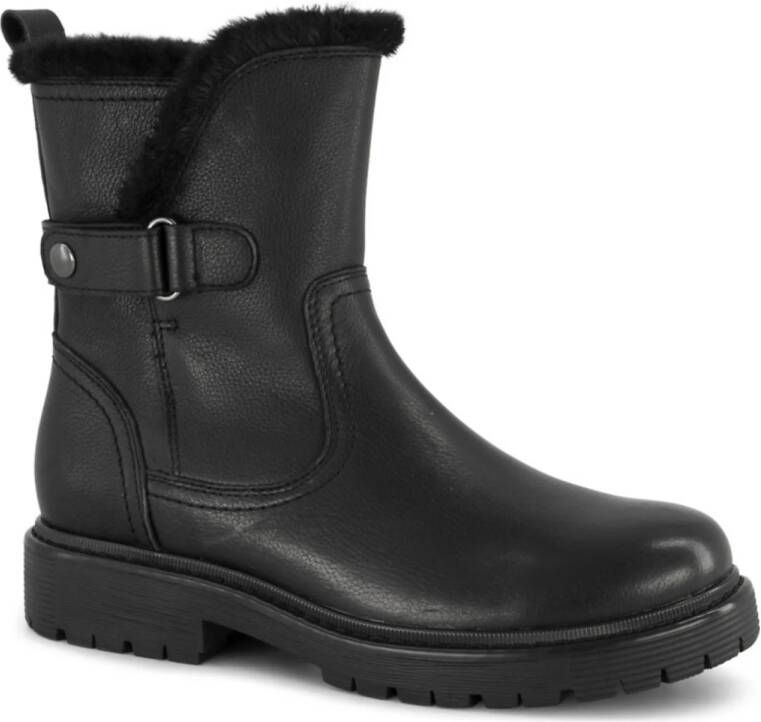 Landrover gevoerde leren enkelboots zwart